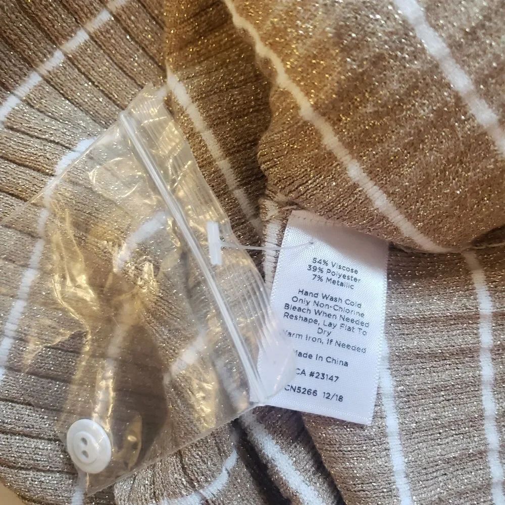 Talbots NWT Sparkly Striped Top - Picture 7 of 14